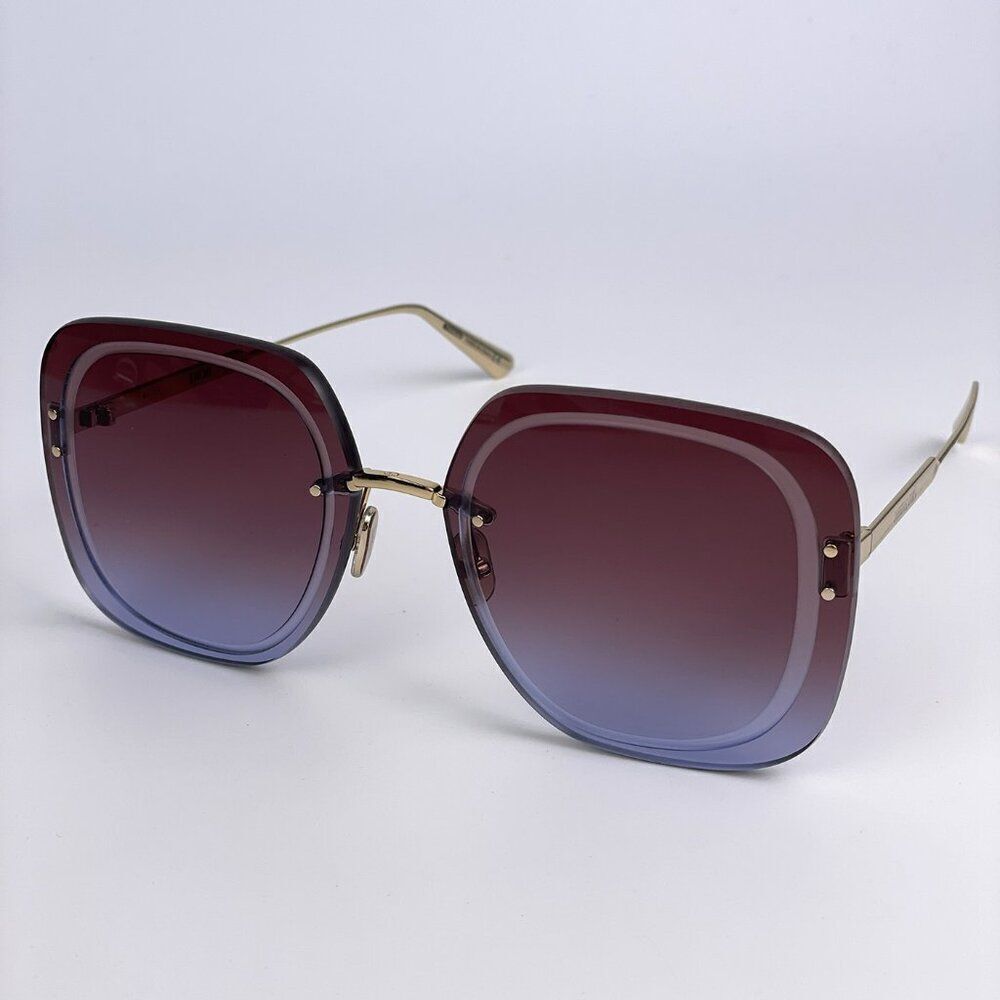 NEW Dior ULTRADIOR SU B0D2 Burgundy Gold Brown Women Square Oversized Sunglasses